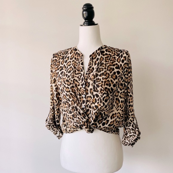 Leopard Print Button Down - Picture 3 of 11